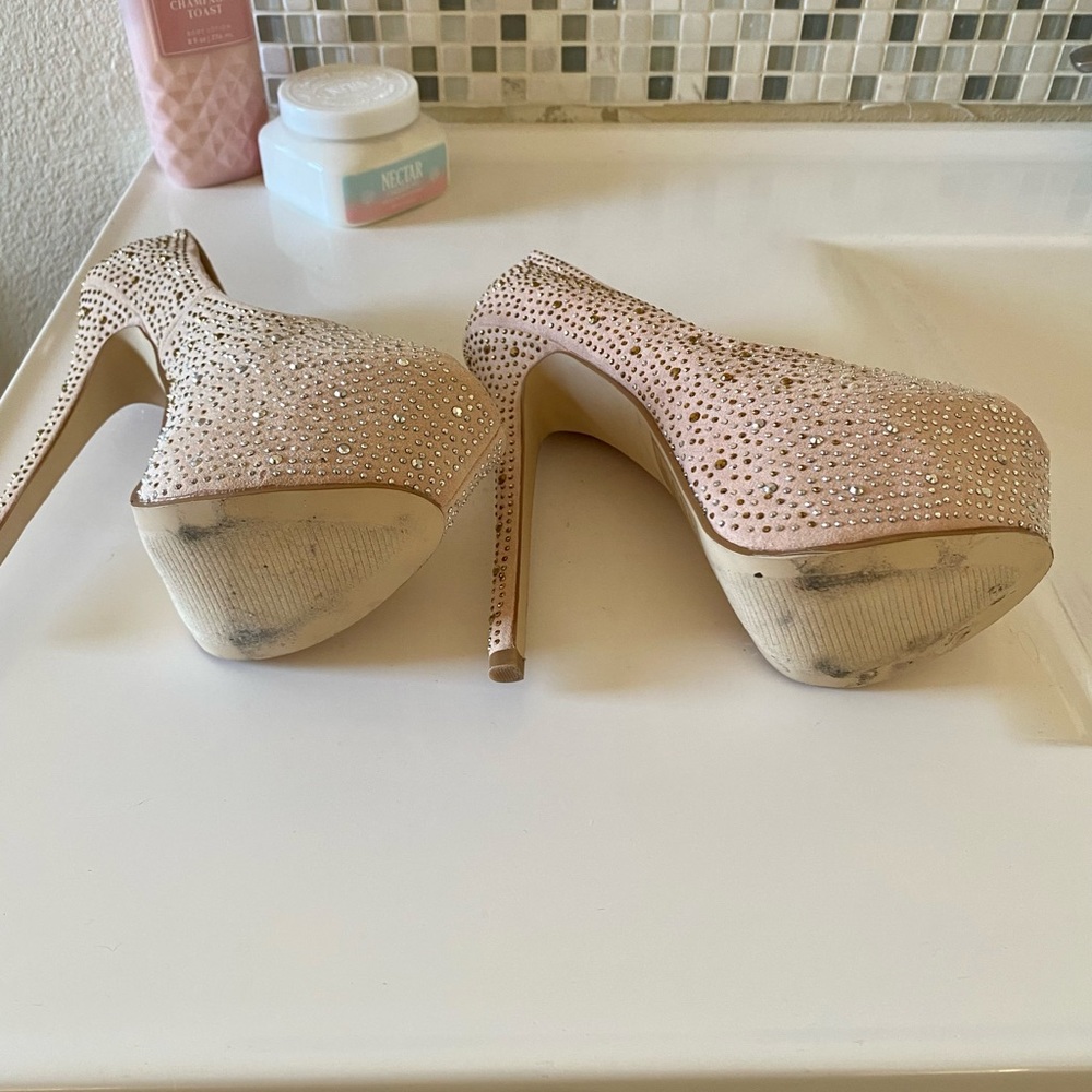 Pink Open Toed Platforms - Picture 6 of 6